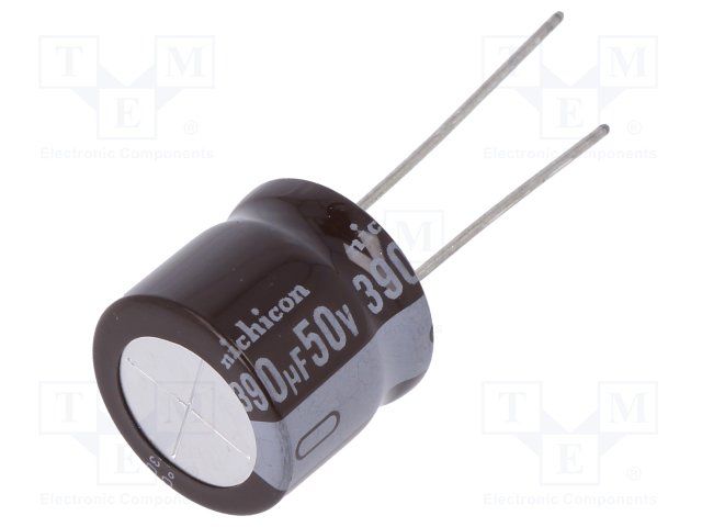 Cap Aluminum Lytic 390uF 50V 20% (16 X 15mm) Radial 7.5mm 990mA 5000h 105°C Bulk