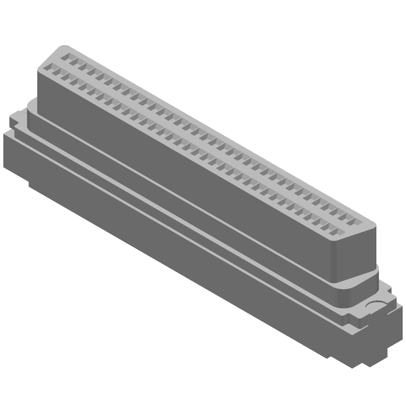 68 Pos Signal Connector, Right Angle, Shielded, IDC, 30V