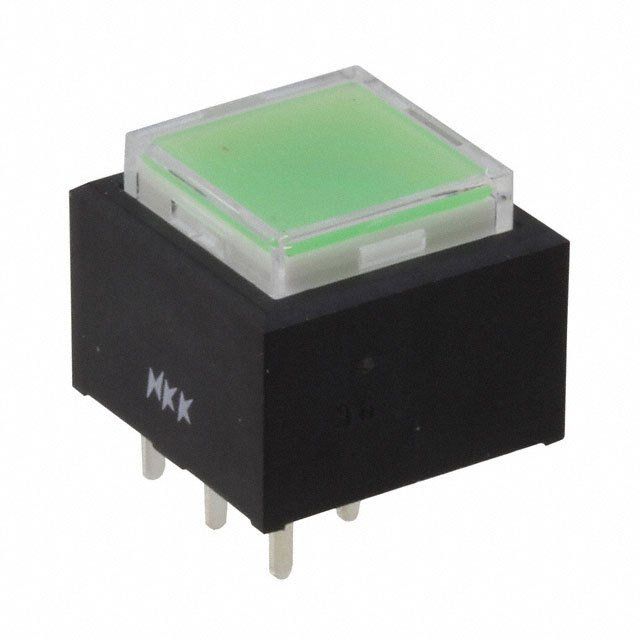 Illuminated SPDT Pushbutton Switch, Green LED, 5A 250VAC, Thru-Hole