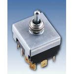 Switch Toggle ON (ON) 3PDT Round Toggle Screw 17A 277VAC Panel Mount with Threads