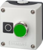 Housing with pushbutton, 3SB3801-0DA3, Siemens