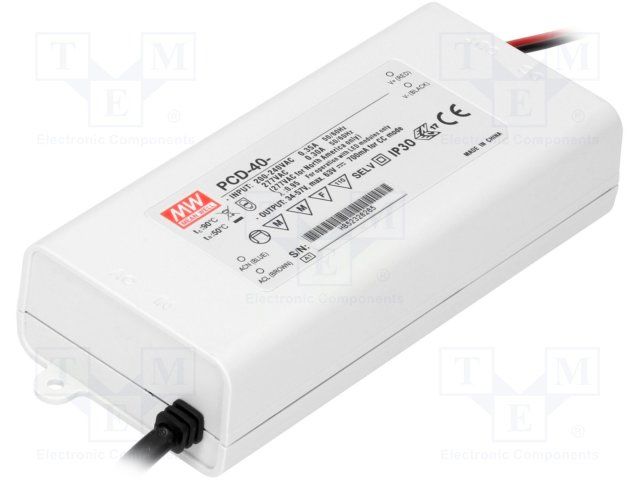 39.9W CC LED Driver 1050mA 38V AC/DC Enclosed