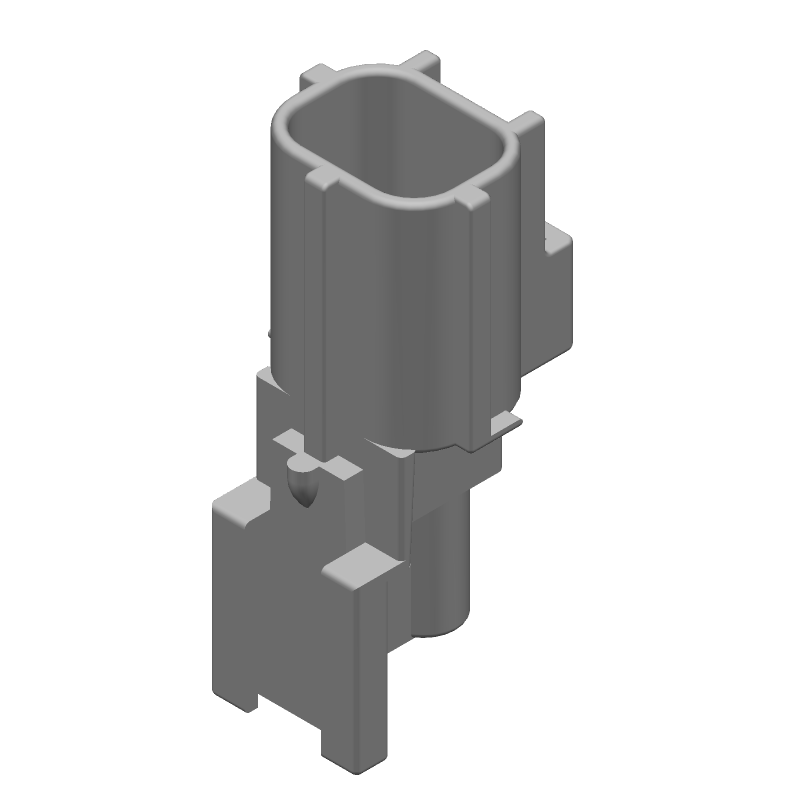 2 Pos 5mm Crimp Wire Housing, Male, 17A, 125V, PBT, Green
