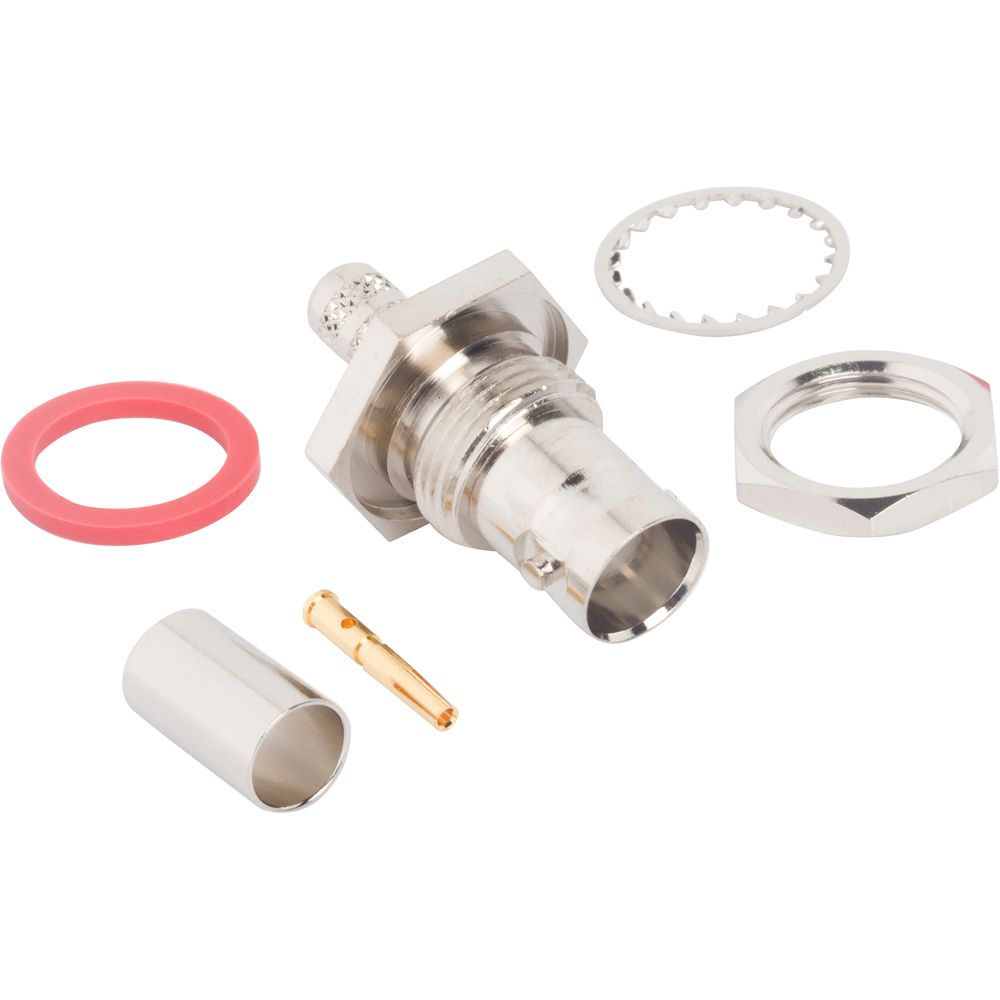 Conn BNC 0Hz to 4GHz 75Ohm Crimp ST Panel Mount F Gold