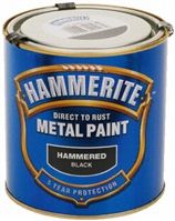 Hammerite 5L Tin Hammered Black Paint For Use With Brushes, Roller, Spray