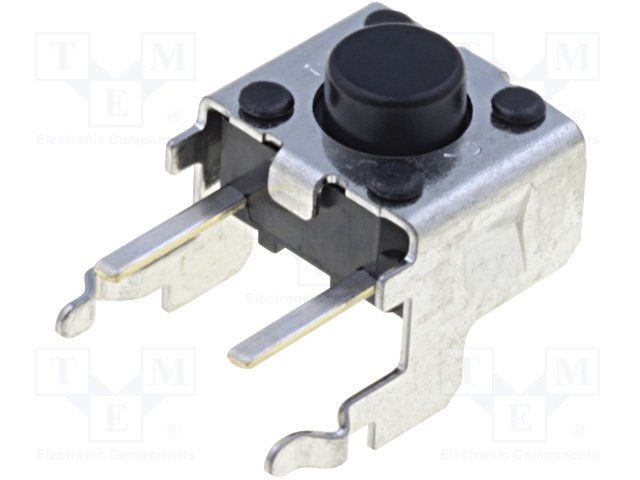 Tactile Switch SPST 0.05A 24VDC Thru-Hole, 0.98N, PC Pins