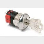 Switch Key Lock DPDT 90° Flat Key 20VAC 20VDC 0.4VA Solder Lug Panel Mount