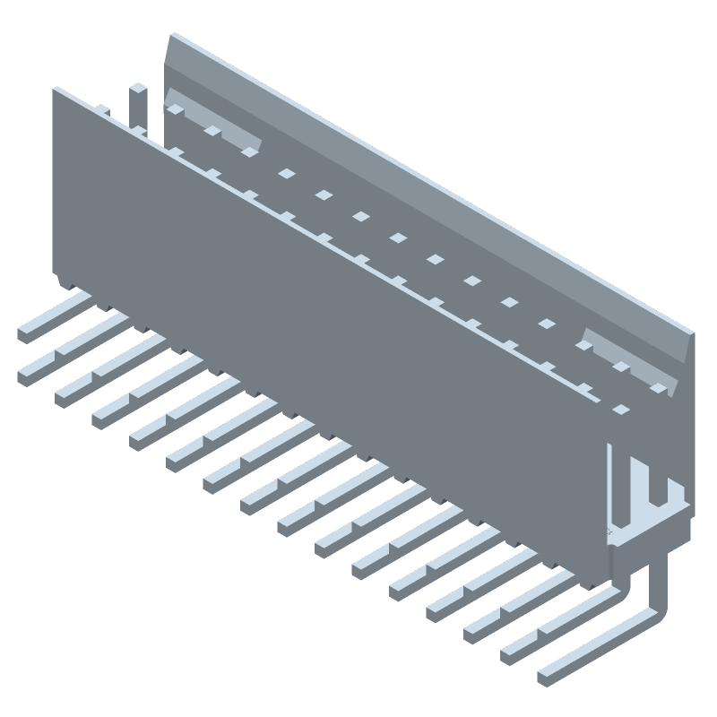 Conn Shrouded Header HDR 30 POS 2.54mm Solder RA Thru-Hole Package