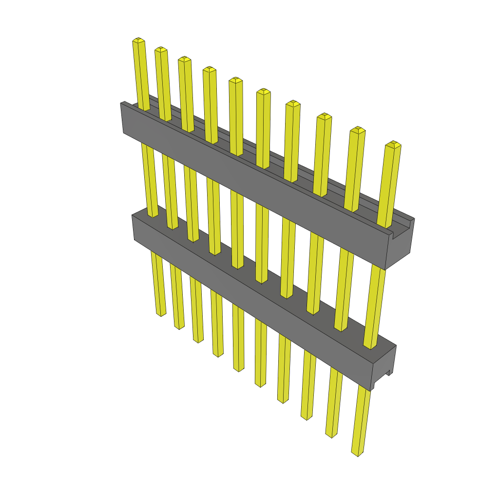 Conn Board Stacker HDR 10 POS 2.54mm Solder ST Top Entry Thru-Hole Bulk