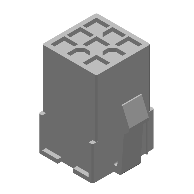 9 Pos 600V Wire-to-Wire Connector Housing, Female, Crimp, Tin