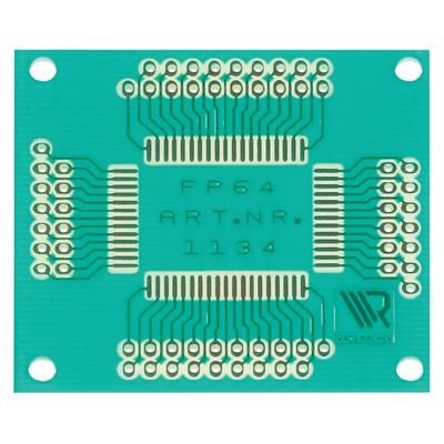 WR Rademacher VK C-1134-EP Laboratory Card Adaptor for FP-64-casing (L x W x H) 49 x 44 x 1.5 mm Grid pitch 2.54 mm EP
