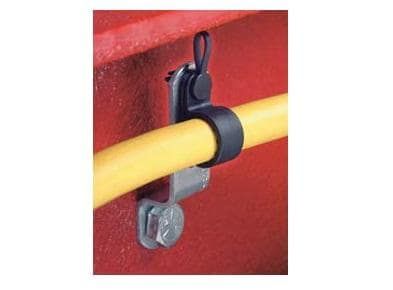 Cable Management, Heavy Duty Clamp Nylon 12 Black Panel Mount 15.8mm