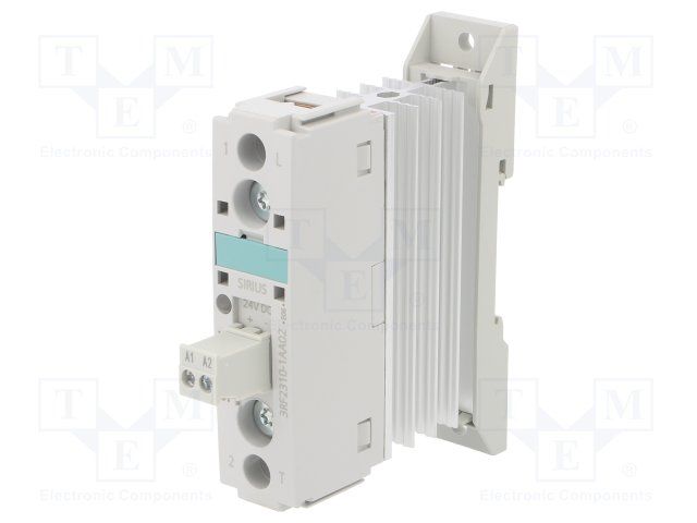 SIEMENS 3RF23101AA02 Solid State Relay, SPST-NO, 10.5 A, Panel, Screw, 24 VAC, 230 VAC