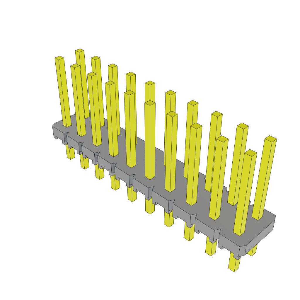 Conn Unshrouded Header HDR 20 POS 2.54mm Solder ST Top Entry Thru-Hole Bulk