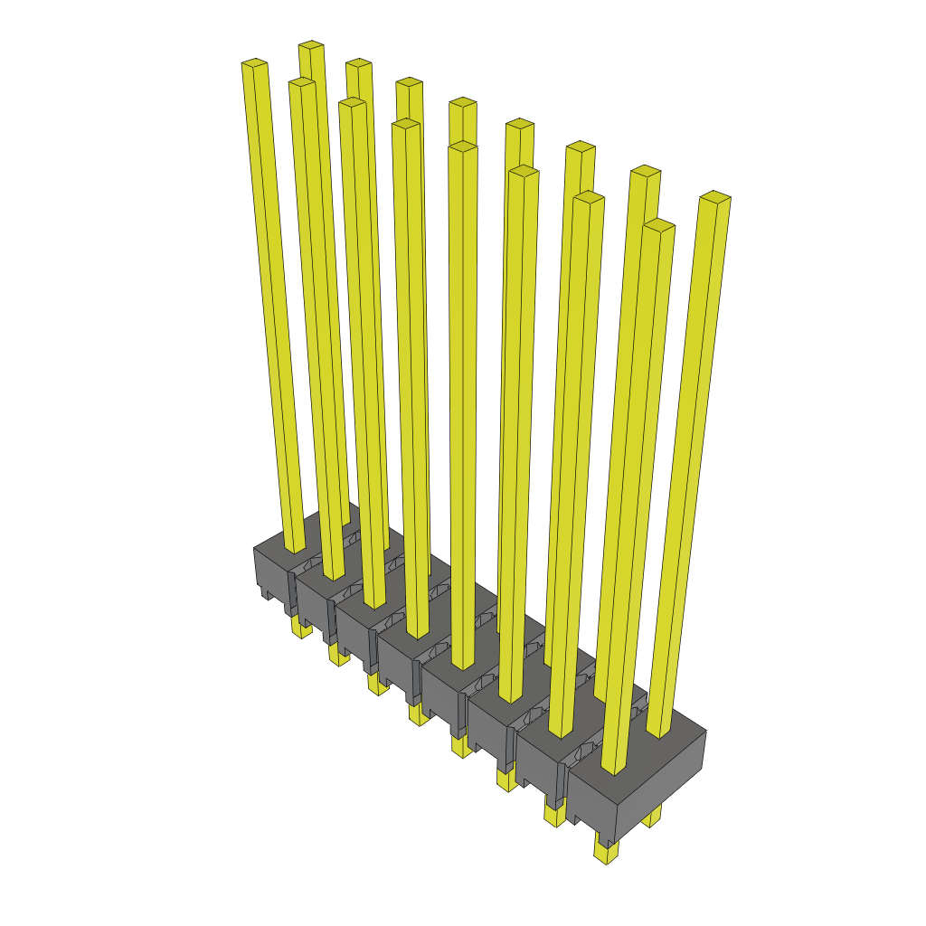 Conn Unshrouded Header HDR 16 POS 2.54mm Solder ST Top Entry Thru-Hole Bulk