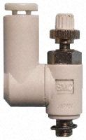 SMC AS Series Speed Controller, R 3/8 Male Inlet Port x R 3/8 Male Outlet Port x 6mm Tube Outlet Port