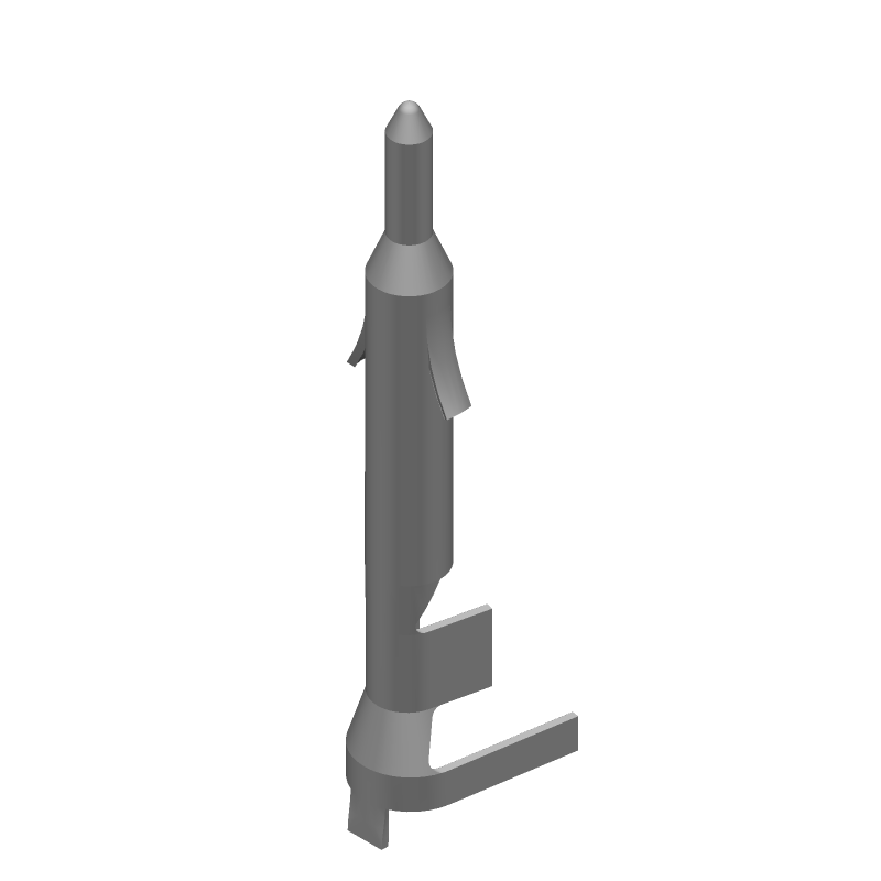 Power Contact Pin, Male, Crimp, 18-22AWG, 11.2A, 600V