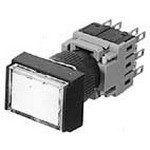 Switch Push Button N.O./N.C. DPST Flush Rectangular Button Alternate Contact Quick Connect/Solder Panel Mount