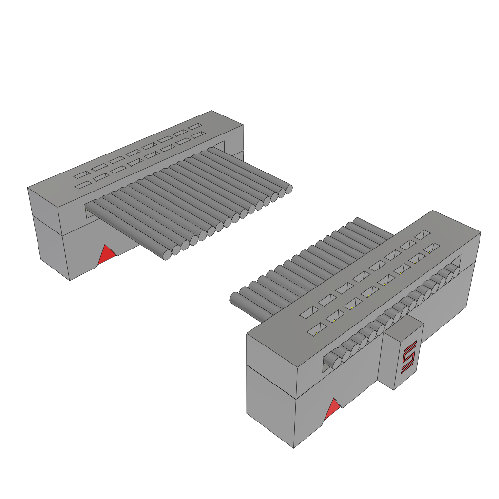 Cable Assembly 0.057m 30AWG 1.27mm 16 to 16 POS IDC Connector to IDC Connector F-F Tiger eye™ Bulk