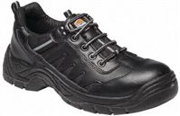 Dickies Stockton Safety Shoes - UK 12, Steel Toe Cap, Black