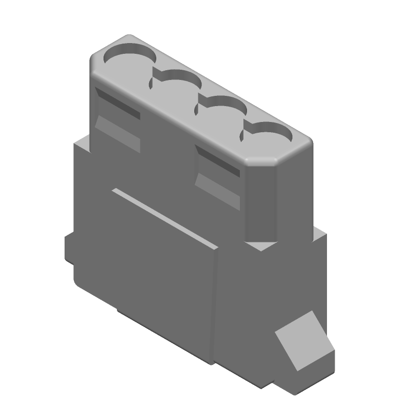 4 Pos 5.08mm Wire Housing, Male, 13A, 250V, Natural