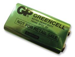 GP BATTERIES         GP1604G-10             Battery, Greencell, Pack of 10, Zinc Carbon, 9 V, PP3, Snap Contact