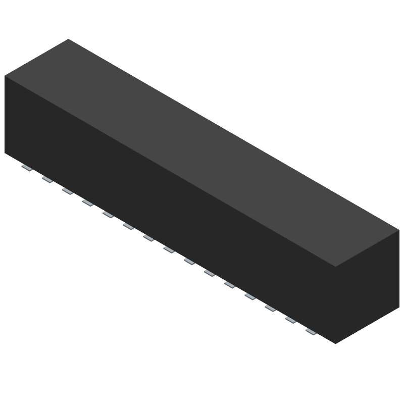 Board Connector, 30 Contact(s), 2 Row(s), Male, Straight, 0.079 inch Pitch, Surface Mount Terminal, Locking, Black Insulator, Receptacle,