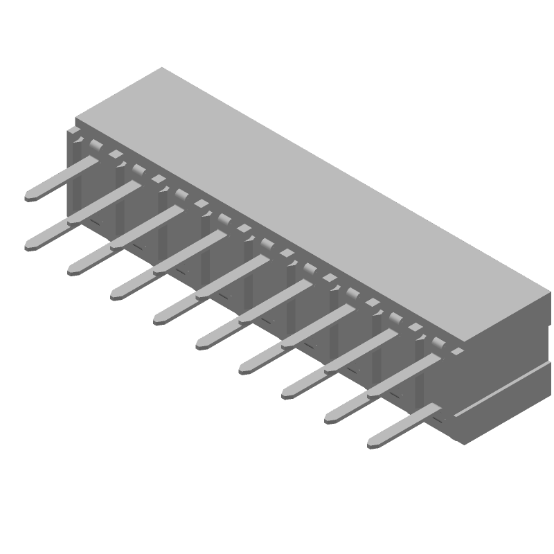 18 Pos 2 Row Female Receptacle, 2mm Pitch, Solder, 125V