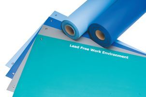 DUALMAT STATIC DISSIPATIVE WORK SURFACE MAT, 30IN; Mat Type:Bench; Mat Colour:Blue; Mat Material:Rubber, Vinyl; Ground Terminals:Snap; Length:30; External Width:72; Thickness:2mm; Surface Resistivity mm:-; Mat Features:Dissipative ;RoHS Compliant: Yes