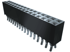72-Contact SKT Socket Strip, 3-Row, 2.54mm Pitch, -55°C to 105°C