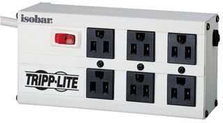6 Outlet Surge Suppressor Power Strip, 15A, 140V Clamping, 97kA Surge