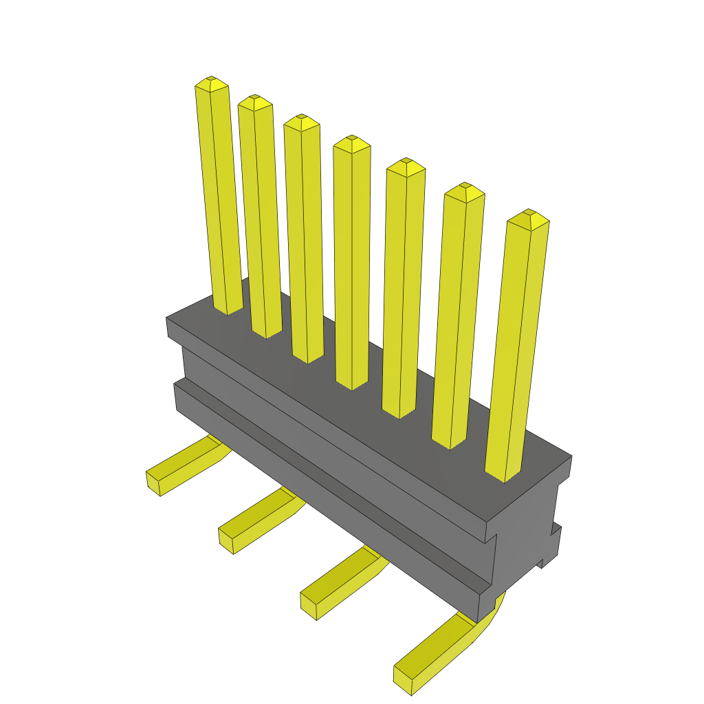 Conn Unshrouded Header HDR 7 POS 1.27mm Solder ST Top Entry SMD Tube