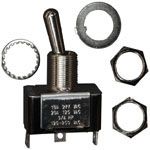 Toggle Switch, SPDT, Latched, Screw Terminal, Lever Actuator, Panel Mount-threaded,