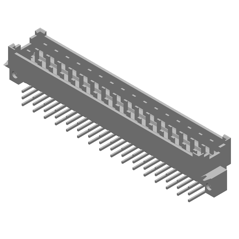 48 Pos DIN 41612 RA Thru-Hole Connector 5.08mm Pitch