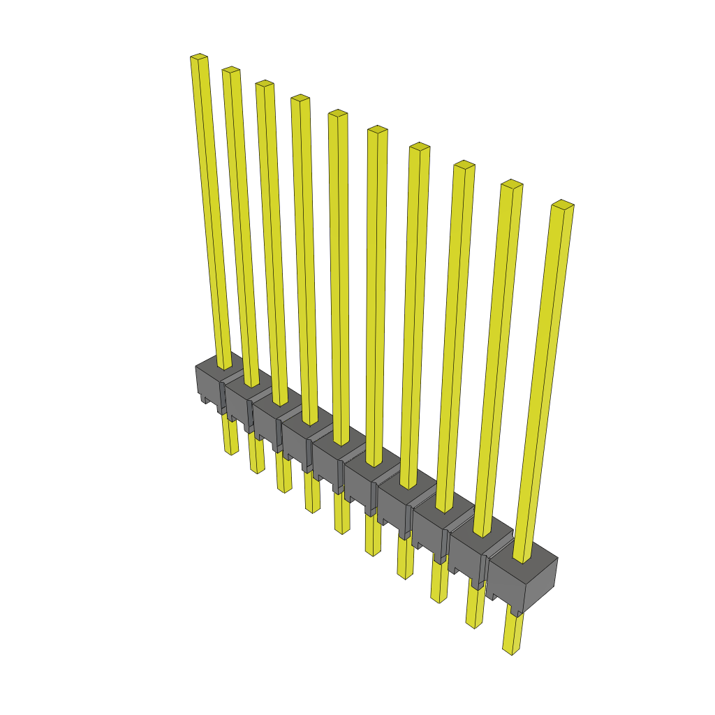 Conn Unshrouded Header HDR 10 POS 2.54mm Solder ST Top Entry Thru-Hole Bulk