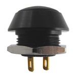 Switch Push Button N.O. SPST Round Curved Button 0.15A 24VDC Momentary Contact Solder Lug Panel Mount