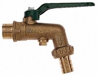 Reliance Hoseguard Bib Tap With Hose Union, 1/2 in BSP, 3/4 in BSP
