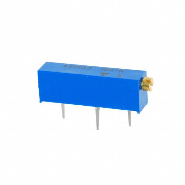 10kR Cermet Trimmer Resistor, 0.75W, 15 Turn, PCB Mount