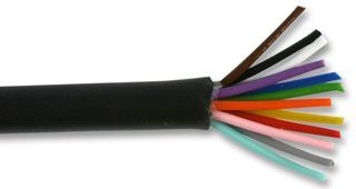 Multicore Cable, DEF 16-2-12A, Unscreened, 12 Core, 0.5 mm, 82 ft, 25 m