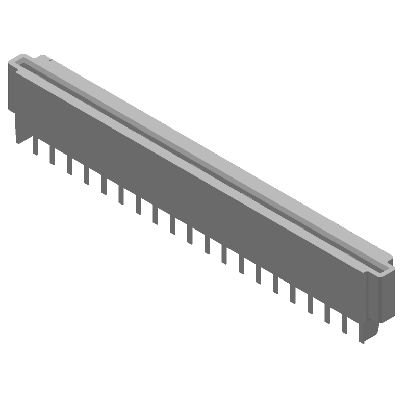 20 Pos FFC/FPC Connector, 2.54mm Pitch, Straight, Thru-Hole, 1A, 250V