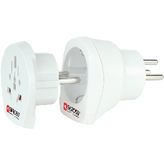 Single travel adapter India & Europe CHProtective contactEuroAUCNIT IN / ZAProtective contactFR / PL / BE / CZ / SK, 1.500215, SKross