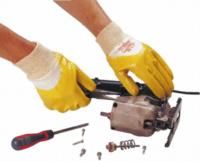 BM Polyco Yellow General Purpose Nitrile-Coated Cotton Reusable Gloves x 2 9 - M