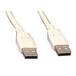 USB A Male To USB A Male 2.0 Cable Beige 3 Feet