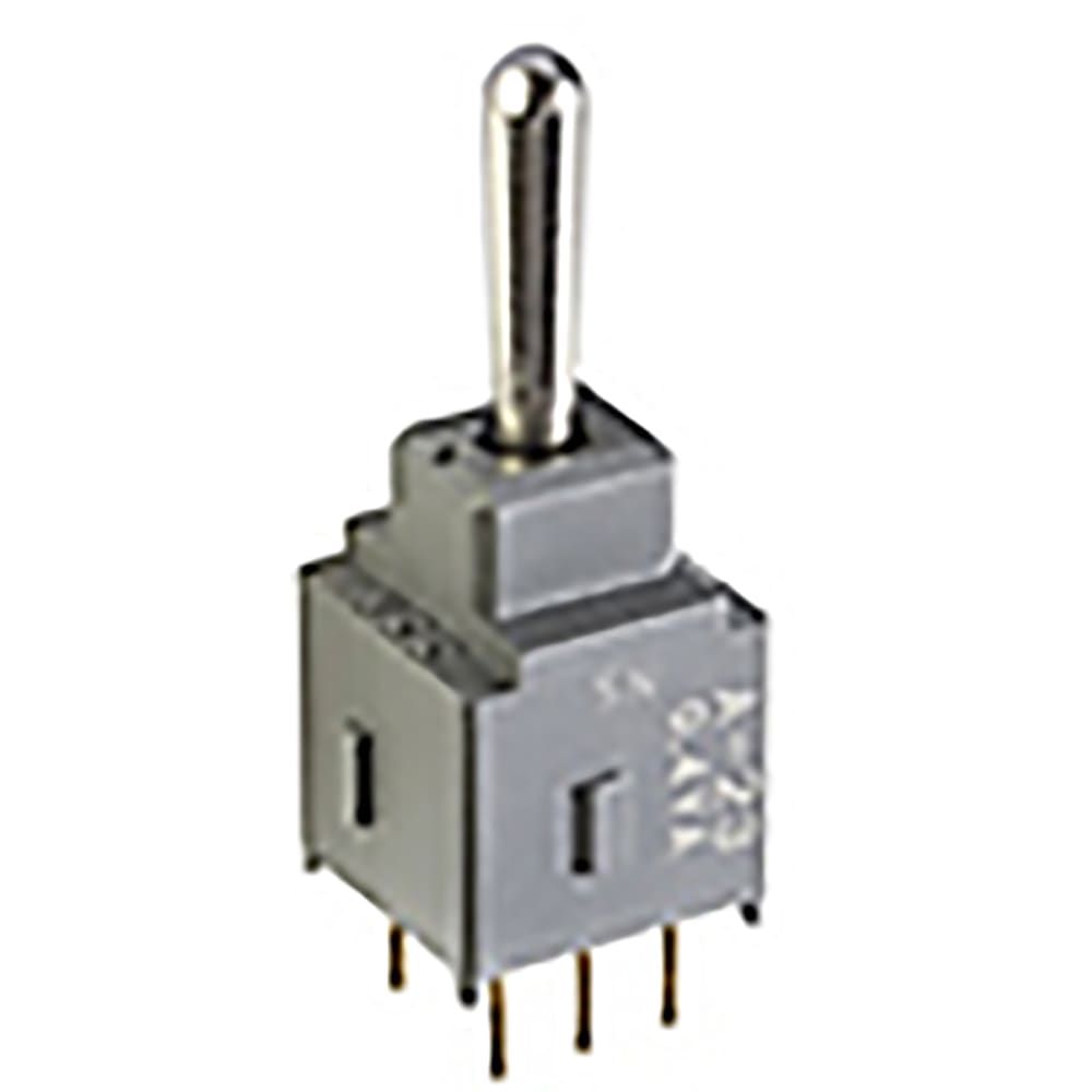 Switch Toggle ON None ON SPDT Bat Lever PC Pins 0.1A 28VAC 28VDC 0.4VA PC Mount with Bracket