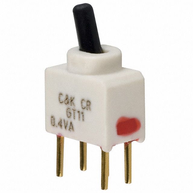 SPDT Toggle Switch, 20V, 0.4VA, PC Pins, Through Hole