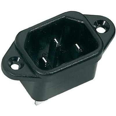 IEC connector C14 Plug, vertical mount Total number of pins: 3 10 A Black K & B 42R014122 1 pc(s)