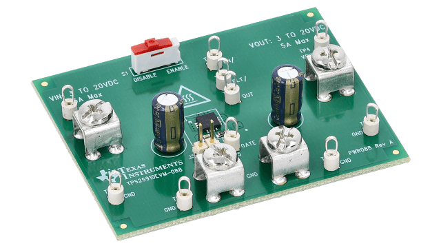 TEXAS INSTRUMENTS TPS25910EVM-088 EVALUATION BOARD, TPS25910 HIGH CURRENT LOAD SW