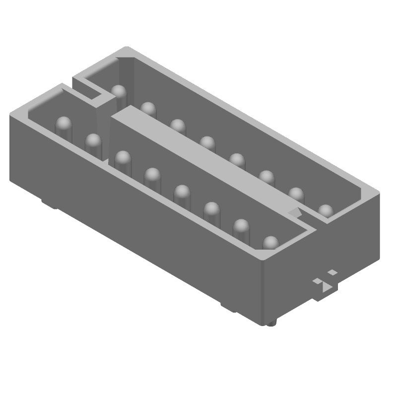 16 Pos Power Connector, Wire-to-Board, 12A, Tin, Through Hole