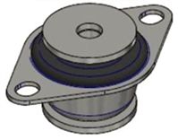 RS Pro Diamond Anti-Vibration Mount, 38mm, 3mm, Natural Rubber, 50kg,