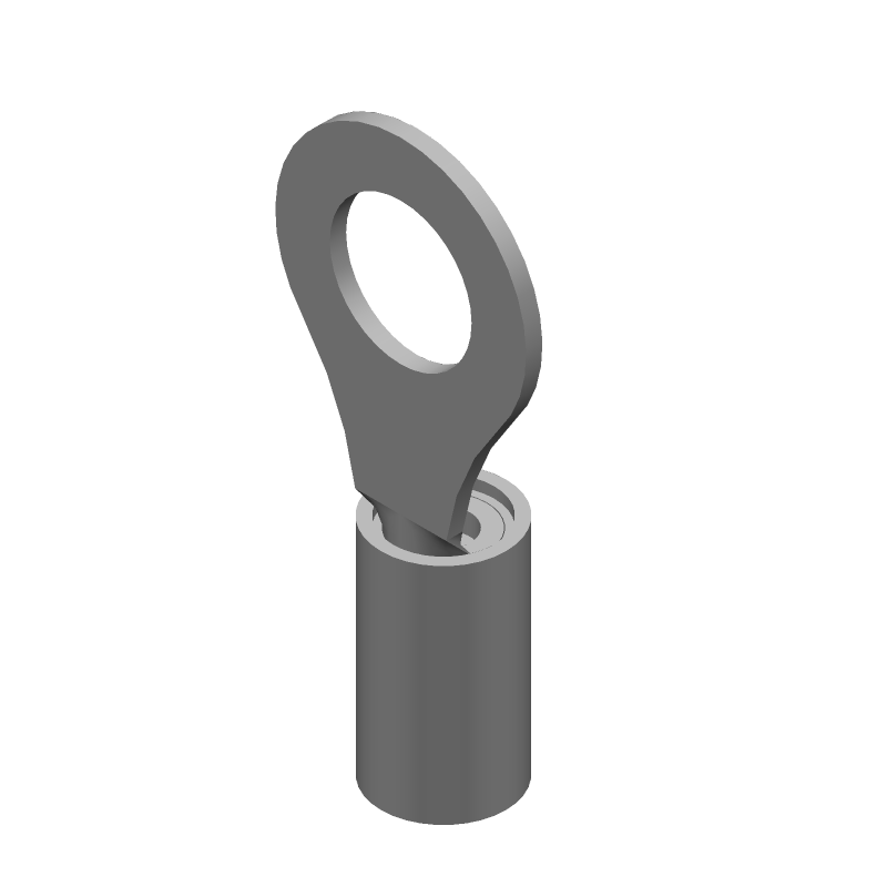 Ring Terminal, 14-16AWG, Copper/Tin, Blue Insulated, Crimp, 300V